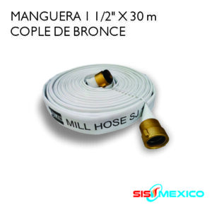Manguera contra Incendio 1-1/2" x 30 mt SJ Bronce