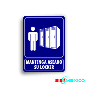 Señalamiento Mantenga Asedo su Locker