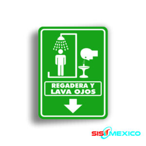 Señalamiento Regadera y Lava Ojos