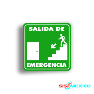 Señalamiento Salida de Emergencia Escalera (izquierda)