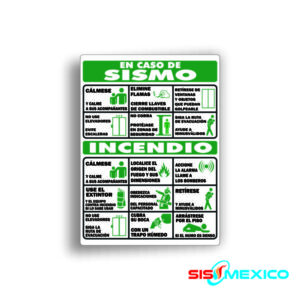 Señalamiento Que hacer en caso de Sismo e Incendio