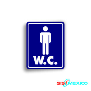 Señalamiento WC Hombres