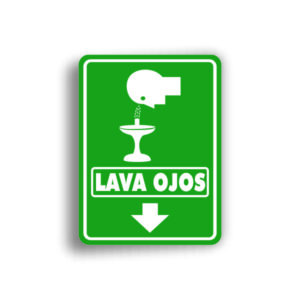 Señalamiento Lava Ojos