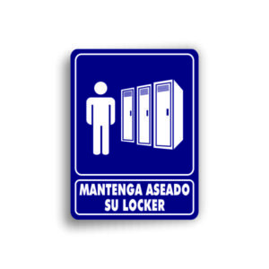 Señalamiento Mantenga Asedo su Locker