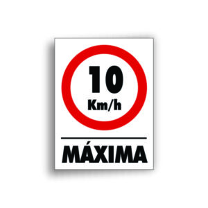 Señalamiento Máxima 10 km/hr