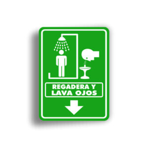 Señalamiento Regadera y Lava Ojos