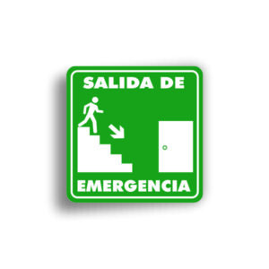Señalamiento Salida de Emergencia Escalera (derecha)