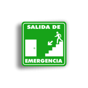 Señalamiento Salida de Emergencia Escalera (izquierda)