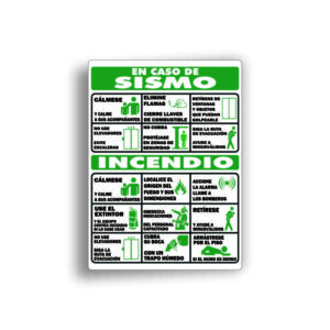 Señalamiento Que hacer en caso de Sismo e Incendio