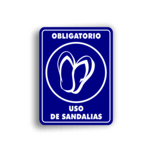 Señalamiento Uso de Sandalias