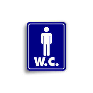 Señalamiento WC Hombres